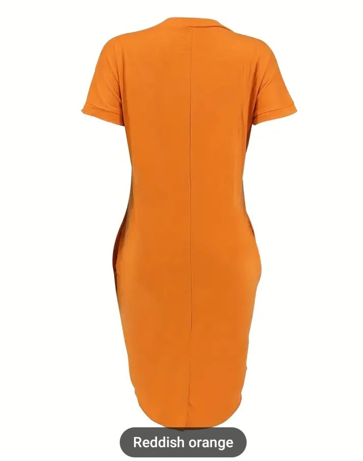 Solid simple dress T-Shirt dress